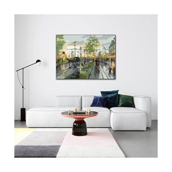 Pintura por número para adultos pintura de ciudad por