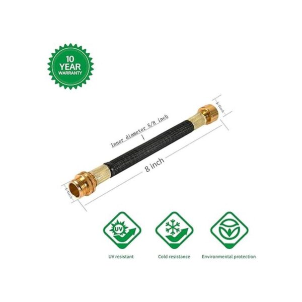 Boersite Adaptador de manguera de jardín flexible de 0.8