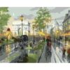 Pintura por número para adultos pintura de ciudad por