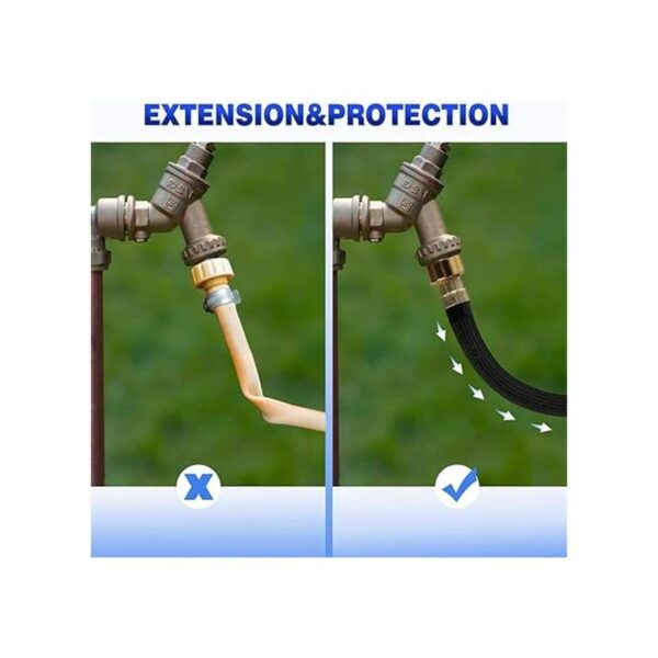 Boersite Adaptador de manguera de jardín flexible de 0.8