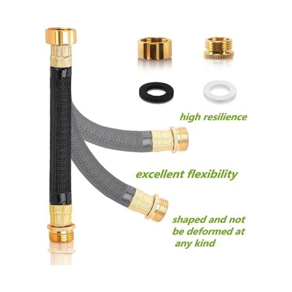 Boersite Adaptador de manguera de jardín flexible de 0.8