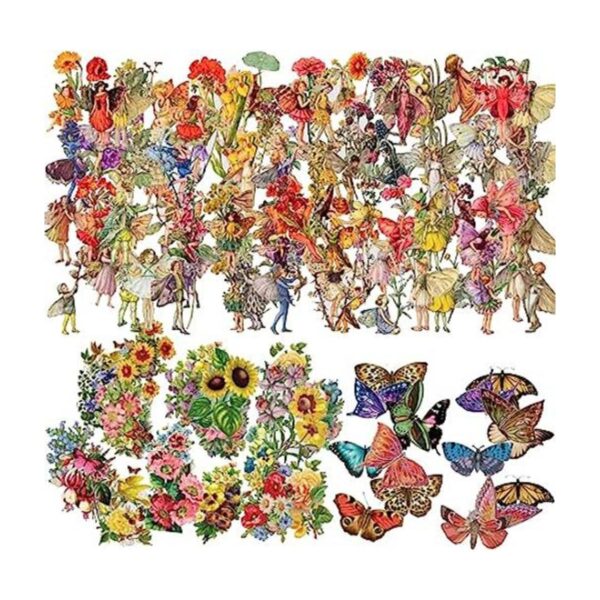 360 calcomanías de hadas de flores suministros de álbumes