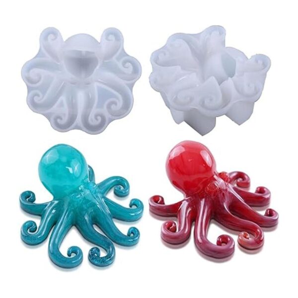 2 moldes de resina epoxi de pulpo moldes de silicona para