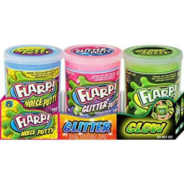 Flarp Noise Putty Paquete de 3 bandejas variadas 1_1