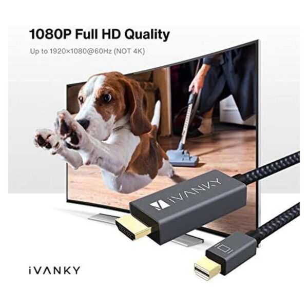 iVanky Paquete de 2 cables Displayport a HDMI trenzado_3