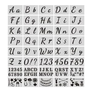 40 plantillas para pintura de cartas reutilizables con