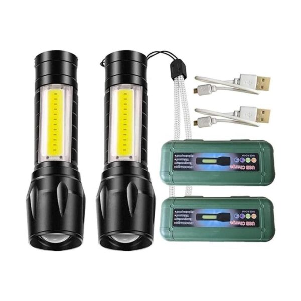 Linterna LED recargable USB antorcha mini luz pequeña_1