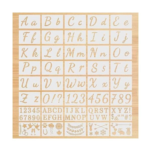 40 plantillas para pintura de cartas reutilizables con