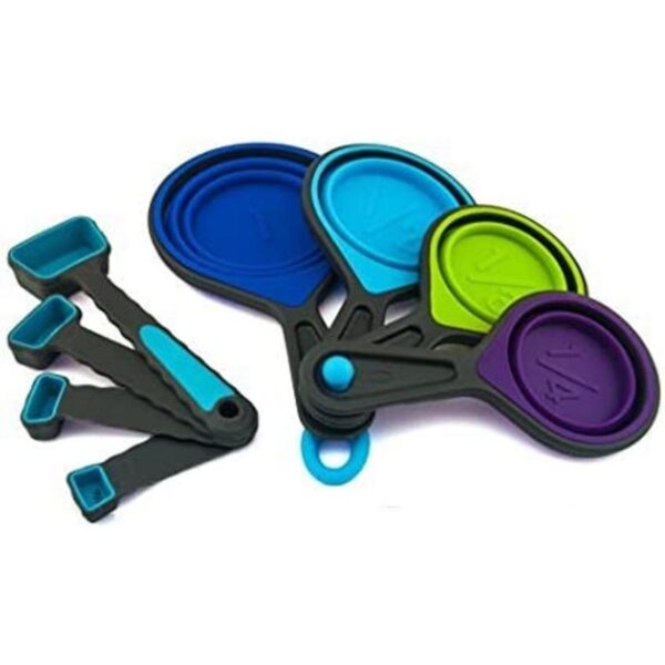 Vasos medidores plegables y cucharas medidoras Silicona