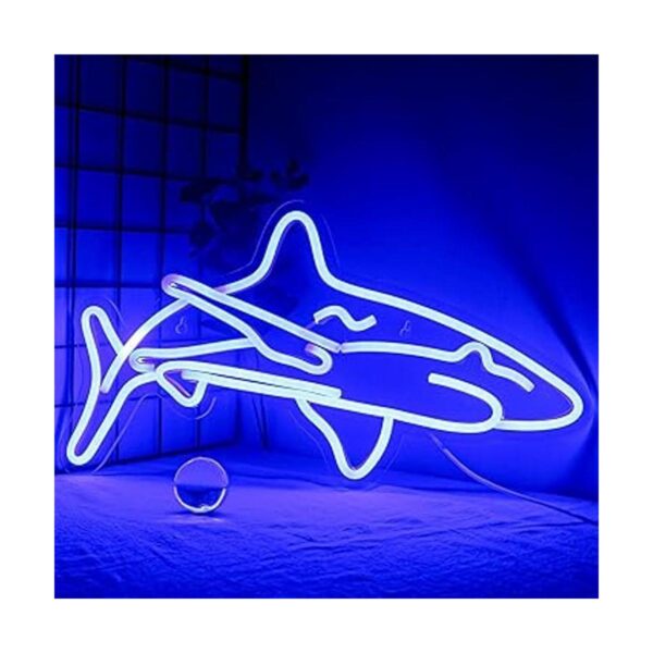 ineonlife Letrero de neón LED de tiburón para dormitorio_1