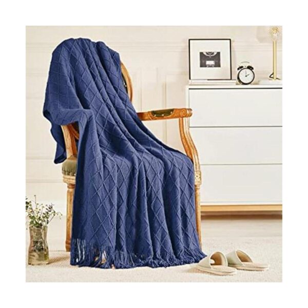 Inhand Manta de punto para sofá y cama suave y acogedora