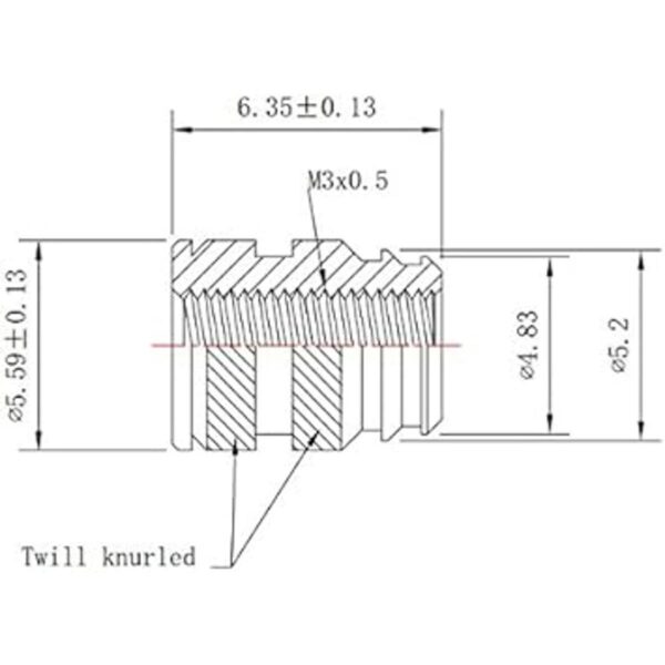 initeq M30.5 Insertos de calor roscados para impresión_4