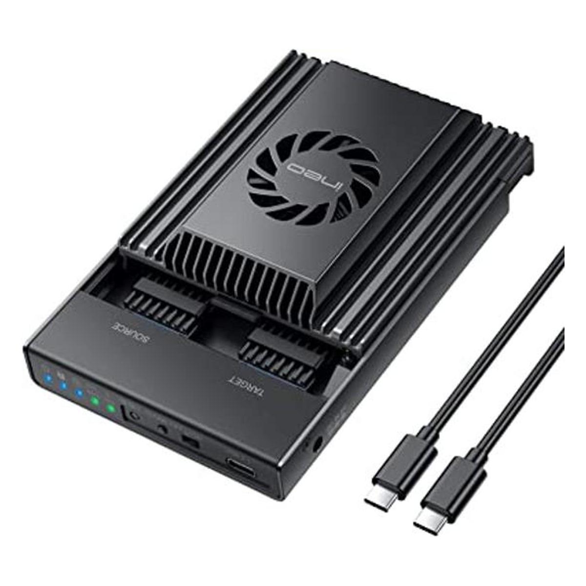 ineo DualBay NVMe estación de acoplamiento USB C a NVME