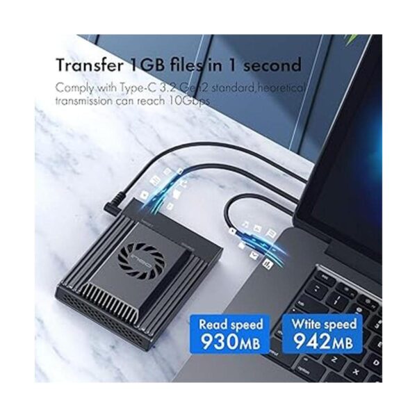 ineo DualBay NVMe estación de acoplamiento USB C a NVME_2