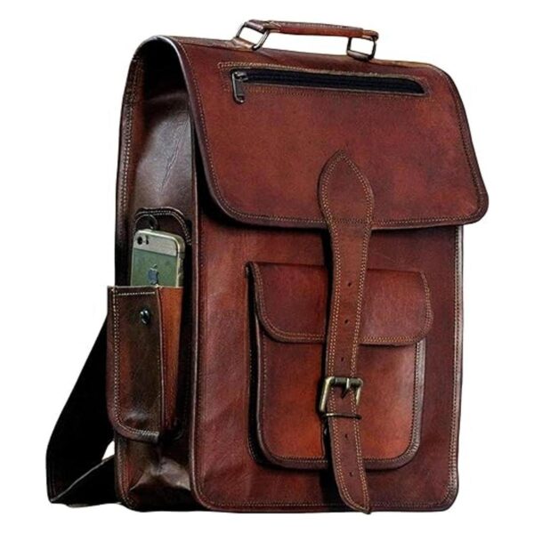 Mochila de cuero vintage de 16 pulgadas bolsa de_1