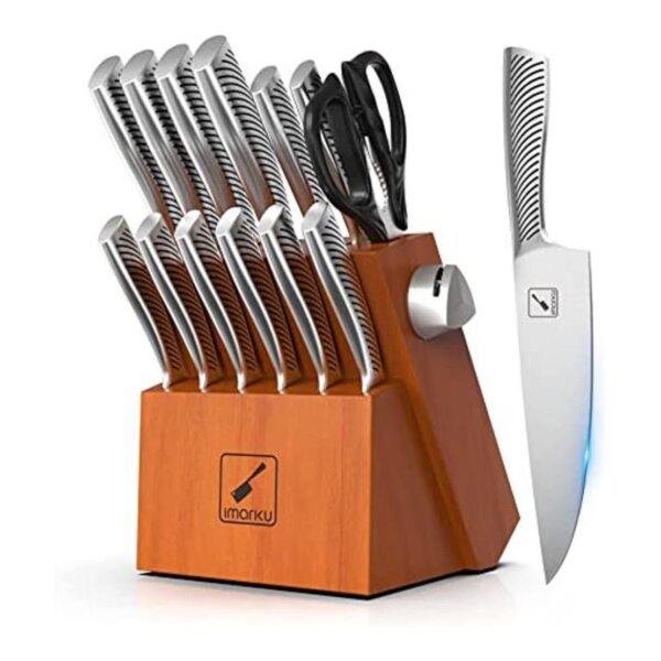 Imarku Juego de cuchillos de cocina con bloque 14 piezas_1