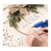 ilauke Letras de madera de 2 pulgadas 170 letras del