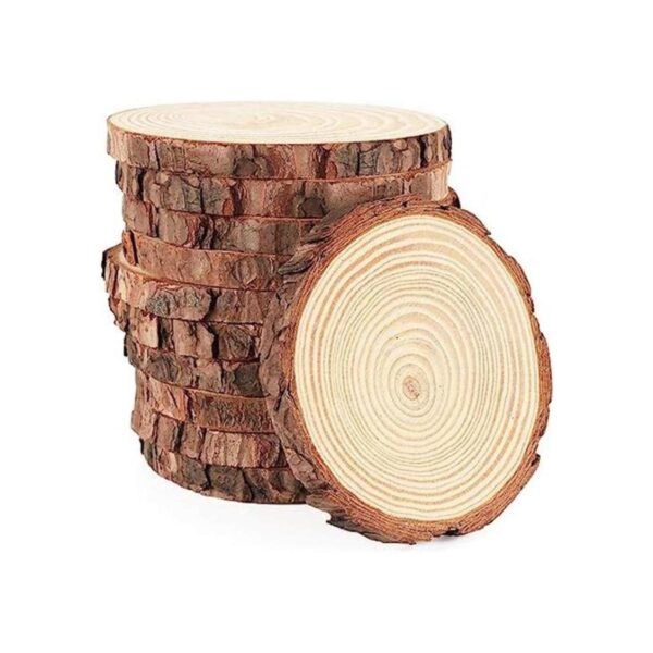 Rebanadas de madera 16 piezas de 3.5 a 4 pulgadas sin_1