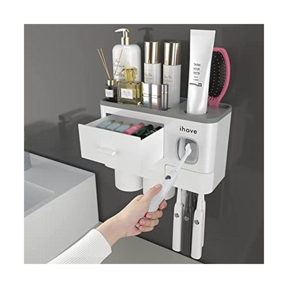 iHave Soporte para cepillos de dientes para baños con 2