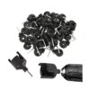 100 aisladores eléctricos negros para valla con rosca_1