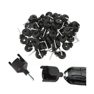 100 aisladores eléctricos negros para valla con rosca_1