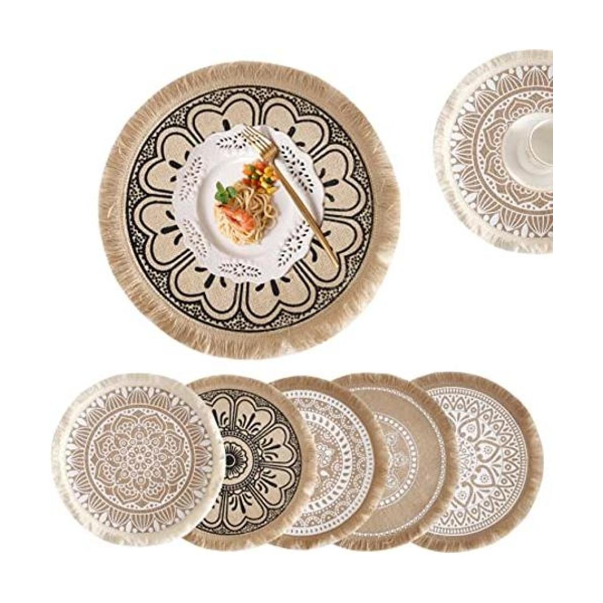 Juego de 6 manteles individuales para mesa de cocina con