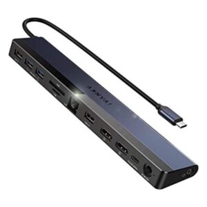 Estación de acoplamiento USB C para laptop con adaptador_1