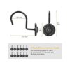 Ganchos negros para cortina de ducha anillos decorativos_5