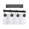 Ganchos negros para cortina de ducha anillos decorativos_2