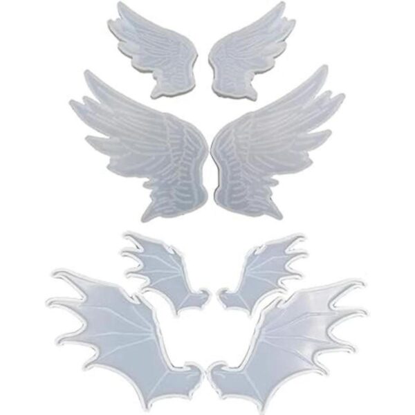 iSuperb 4 pares de moldes de alas de cristal epoxi de