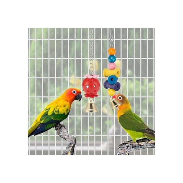 Juguetes de periquitos para pájaros columpio colgante de