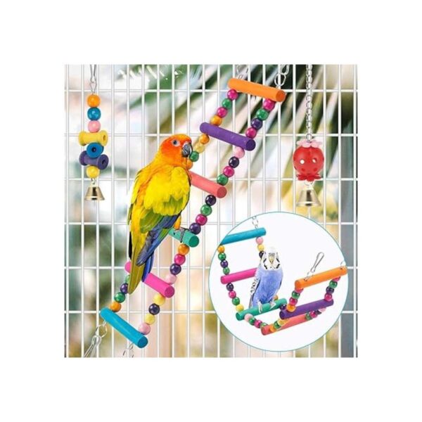 Juguetes de periquitos para pájaros columpio colgante de