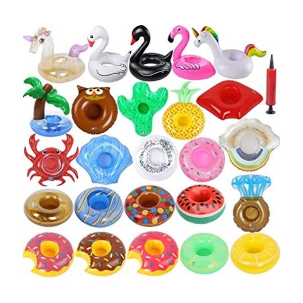 Soporte inflable para bebida paquete de 25 flotadores_1