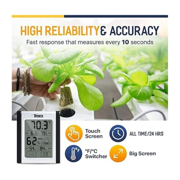 iPower Higrómetro digital para interiores indicador de_2
