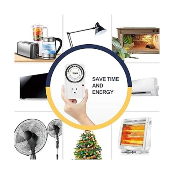 iPower Temporizador mecánico enchufable de 24 horas