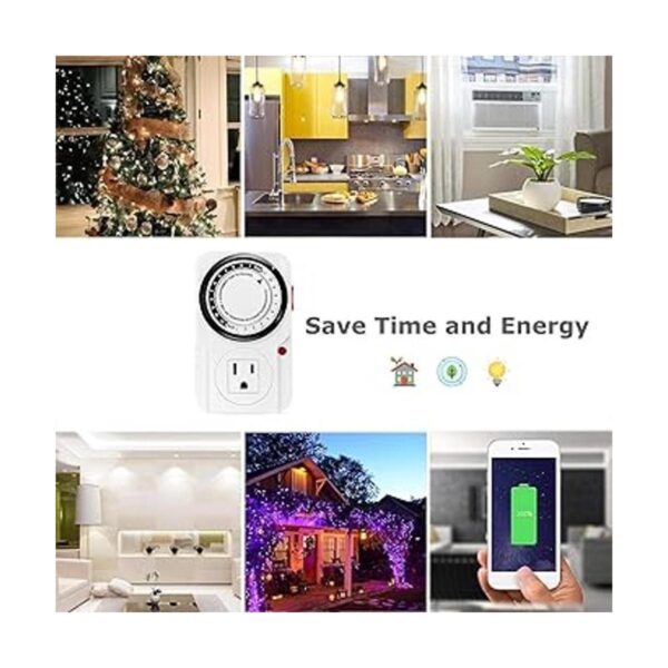 iPower Temporizador mecánico enchufable de 24 horas