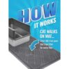iPrimio Tapete de caja de arena para gatos con diseño a_2