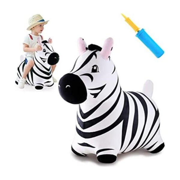 iPlay iLearn Bouncy Pals Juguete de tolva de cebra_1