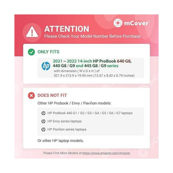 mCover Funda compatible con HP ProBook 440 G8 G9 y 445_4
