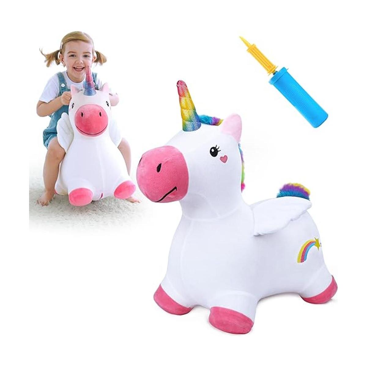 iPlay iLearn Bouncy Pals Unicorn Bouncy Horses Toddler