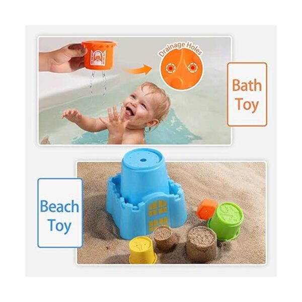 iPlay iLearn Juguetes apilables para bebés tazas de pila_2