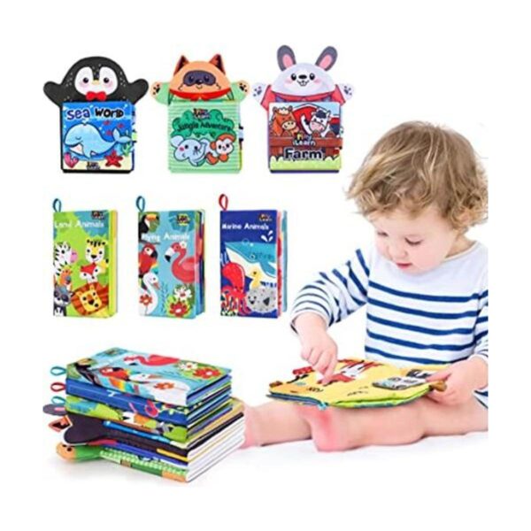 iPlay iLearn Libros suaves para bebés juego de libros de_1