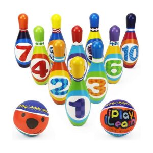 iPlay iLearn Juego de juguetes de bolos para niños juego_1