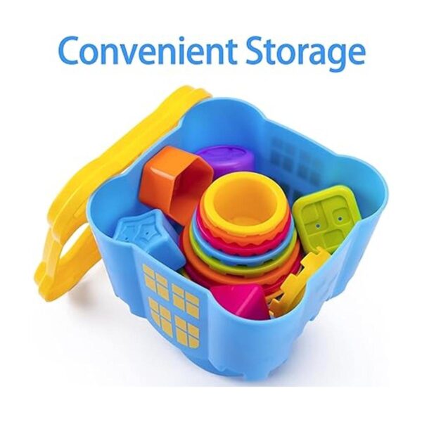 iPlay iLearn Juguetes apilables para bebés tazas de pila_5