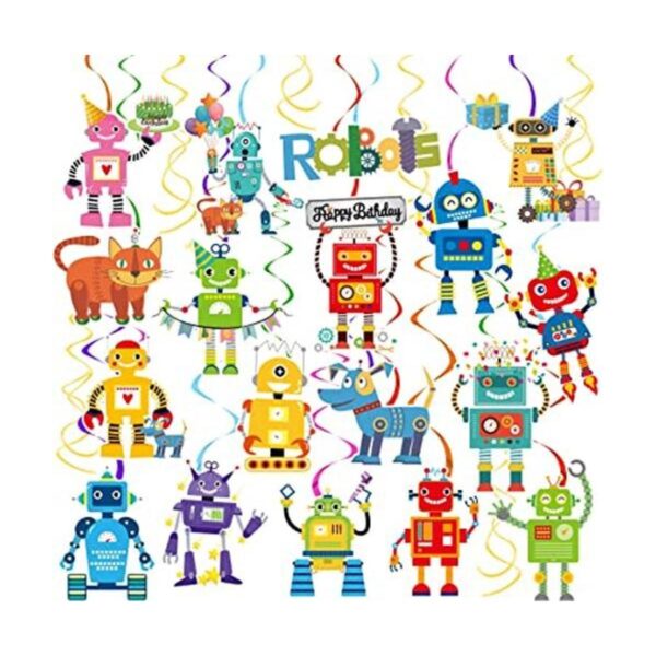 20 piezas de robots para decoración de fiesta de_1