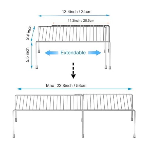 iPEGTOP Estante de almacenamiento expandible para gabinete