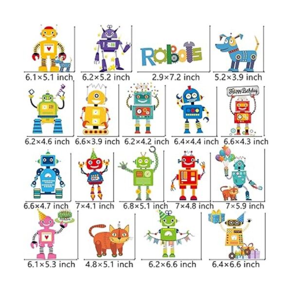 20 piezas de robots para decoración de fiesta de_3