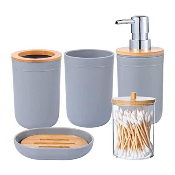 iMucci Juego de 5 accesorios de baño de plástico_1