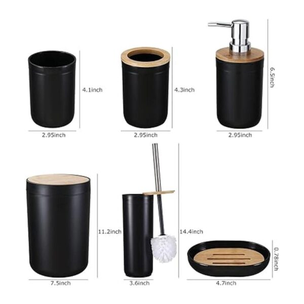 iMucci Juego de accesorios de baño con bote basura_6