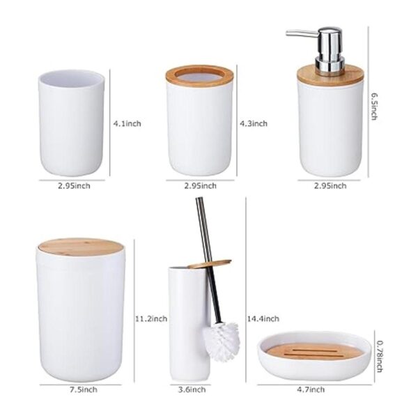 iMucci Juego de accesorios de baño con soporte para_6